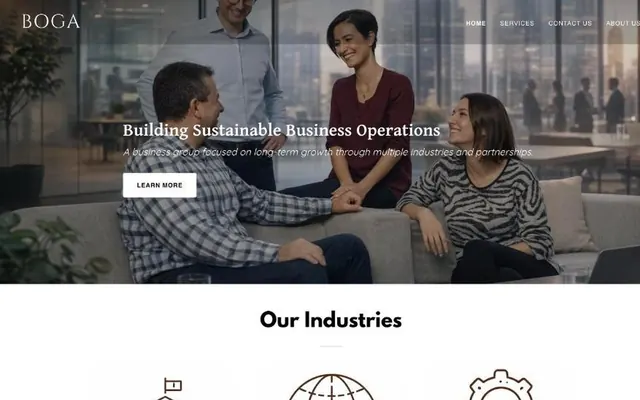 BOGA USA website homepage