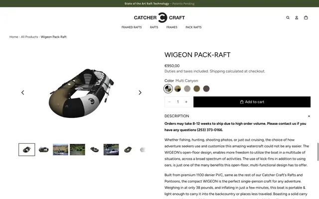 Catcher Craft website homepage