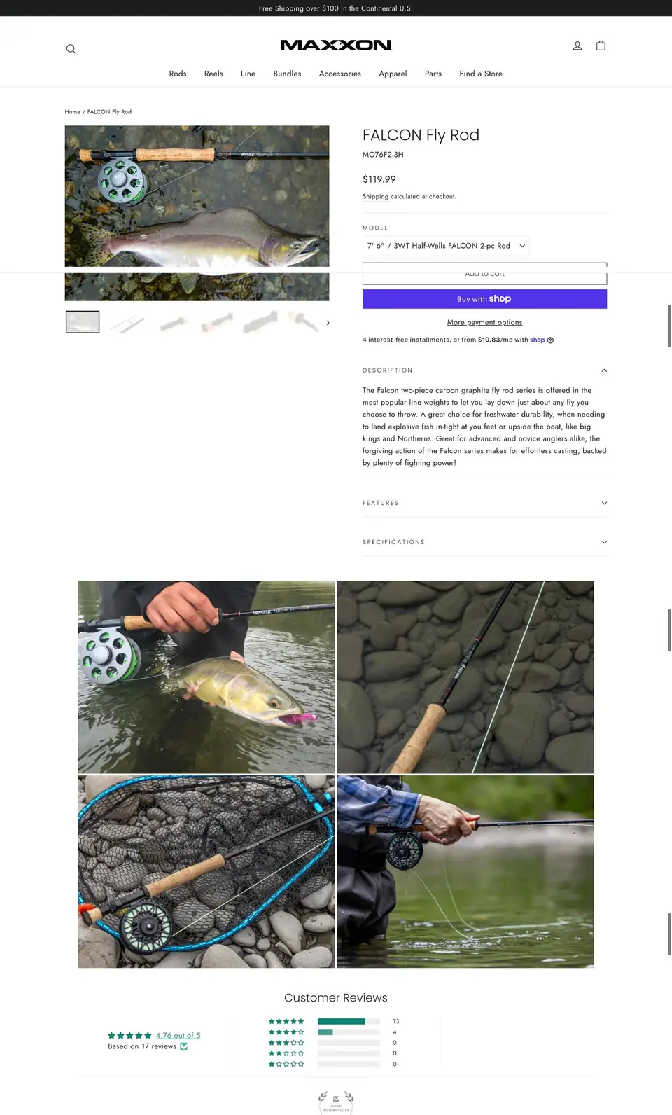 Full page screenshot of the Maxxon website