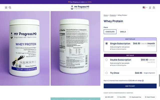 MyProgressMD website homepage